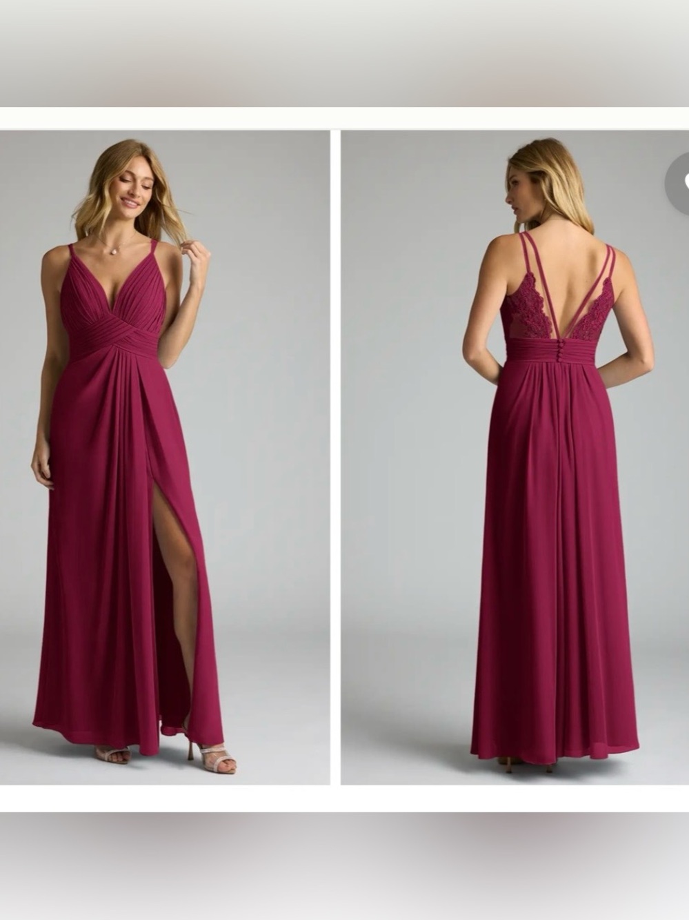 Azazie Maren Allure Burgundy Custom Size 6